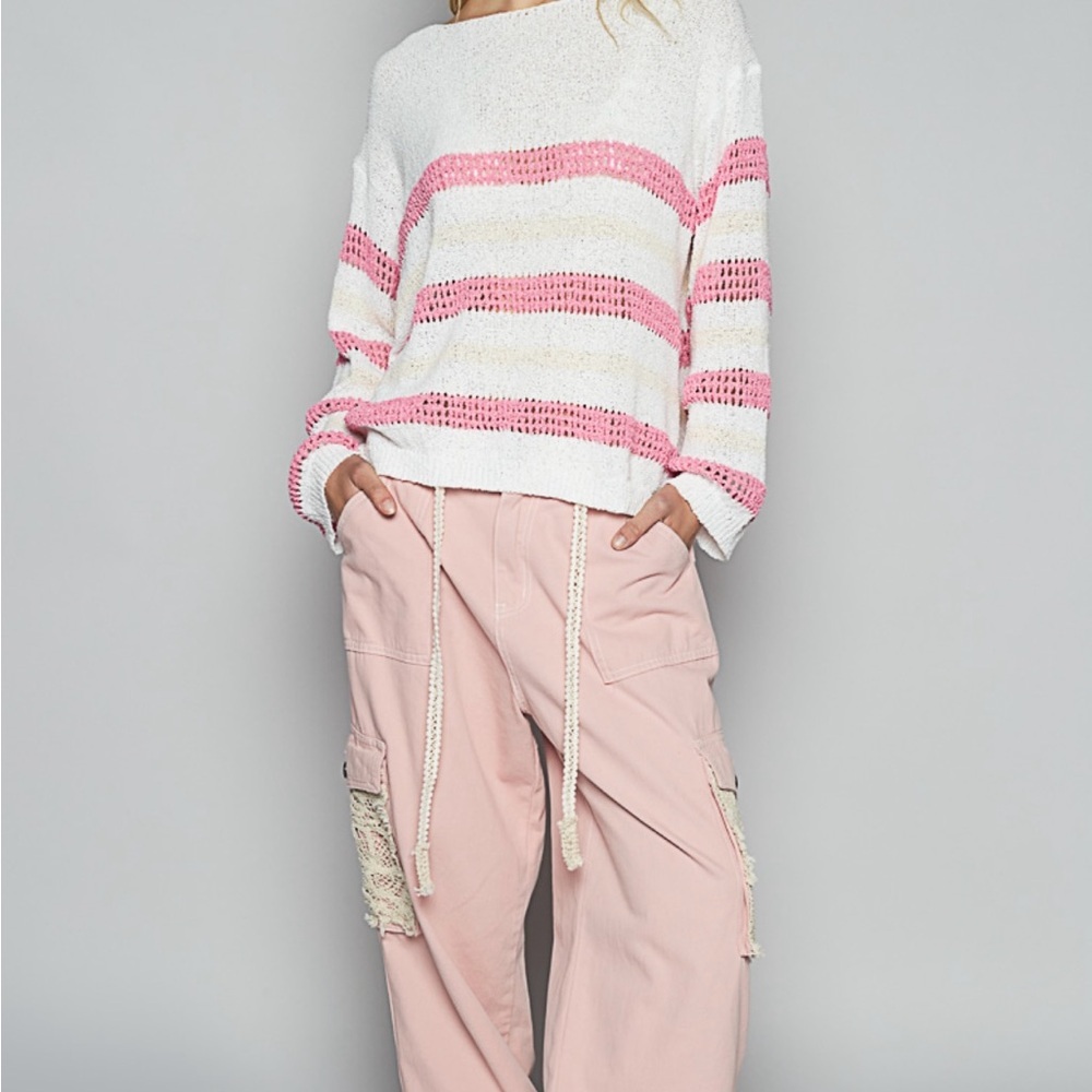POL Cotton Candy Striped Knit Sweater - Picture 5 of 6
